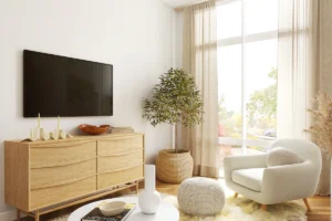 IBO Player Pro op een smart-tv in een lichte woonkamer